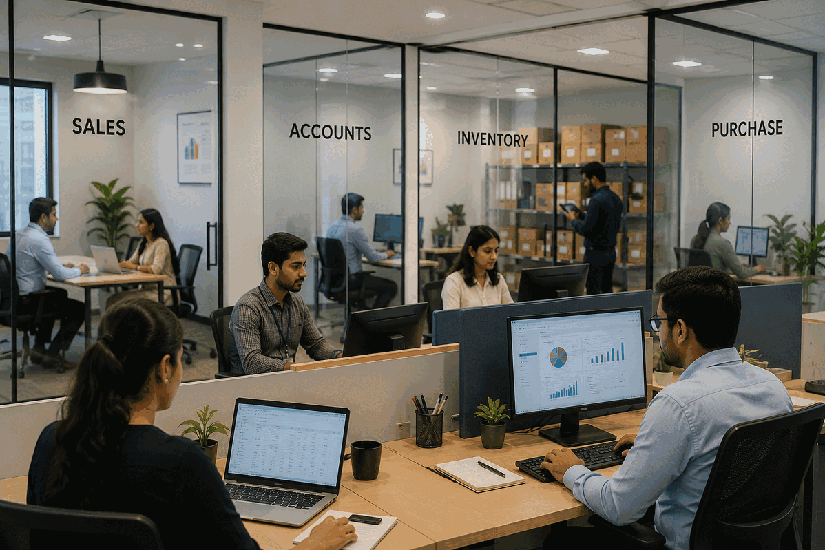 Connected pharma departments in ERP